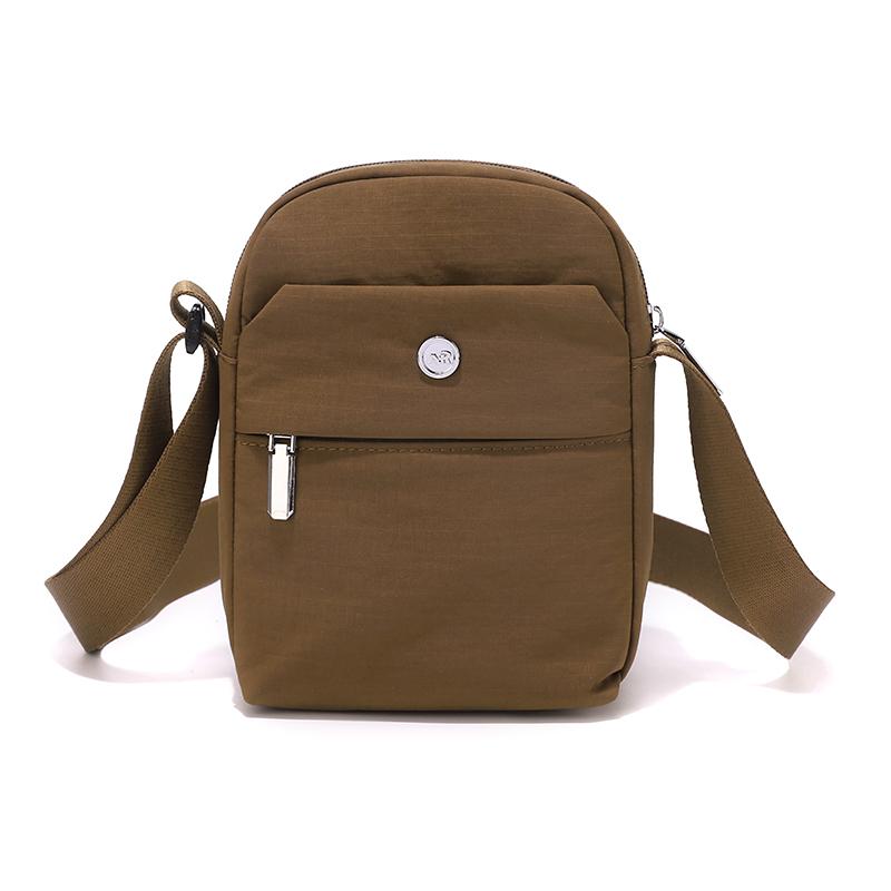 Lightweight Nylon Crossbody Bag with Front Flap Snap Closure Casual Mini Shoulder Purse for Daily Travel