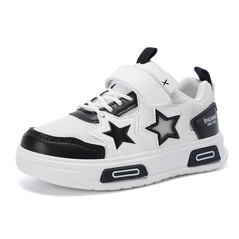 

Детские кроссовки плоские низкие из сетки летние дышащие теннисные туфли противоскользящие износостойкие для повседневной носки повседневные студенческие кеды для скейтбординга 37 белый/чёрный