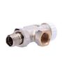 Thermostatic valve V-exakt II DN15 nickel-plated, white cap, axial, with settings