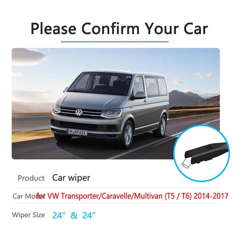Car Wiper Blade for Volkswagen VW Transporter T5 T6 Caravelle Multivan 2014~2017 Front Windscreen Windshield Wipers Car Goods
