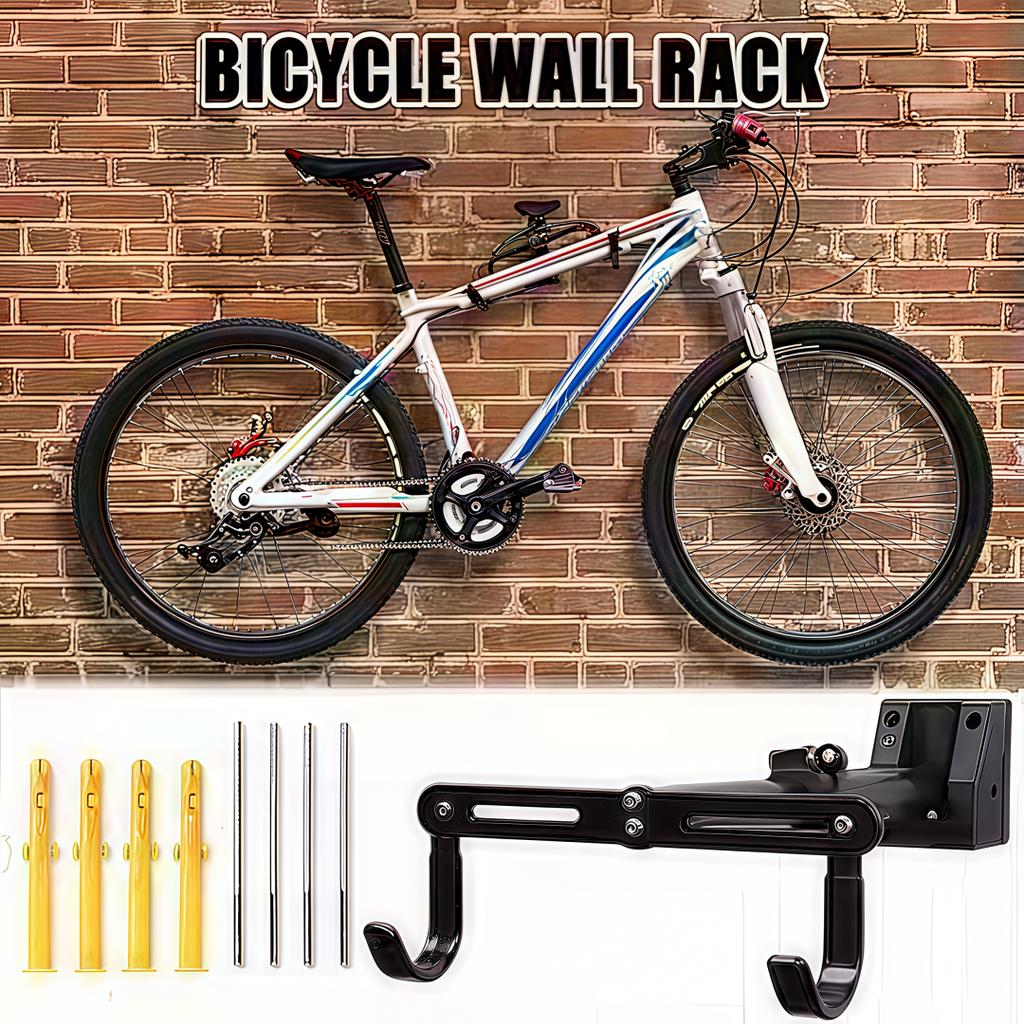 Bicycle Wall-Mounted Frame, Mountain Bike Road Bike Parking Bracket, Adjustable Hook Support Bracket, Bicycle Rack