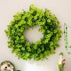 Green Wreath Artificial Four Leaf Clovers Garlands Green Hanging Tinsel Garlands Ornament for Patricks Day Decoration
