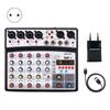 6-Kanal Audio-Mischpult Tragbare Mischkonsole USB-Schnittstelle Soundkarte Mit 99 DSP 48V Phantomspeisung