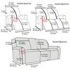 1/2/3 Seater Recliner Sofa Cover Lounge Chair Cover For Living Room Elastic Loveseat Couch Cover Stretch Armchair Slipcovers