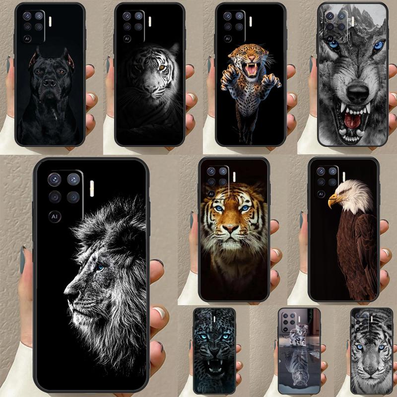 Wolf Dog Cat Bird Lion Tiger Animal Case For OPPO A96 A76 A16 A94 A74 A54 A53 A57 S A15 A52 A72 A93 A5 A9 A31 A17 A77 A78 Coque