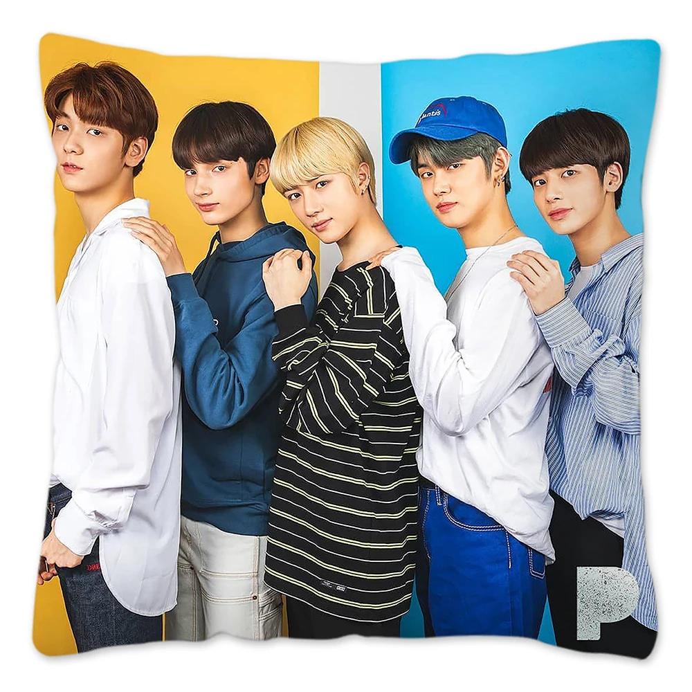 Koreanischer Kpop TXT Kissenbezug, wiederverwendbarer Kissenbezug für Sofa, Wohnzimmer, Harajuku Housses De Coussin
