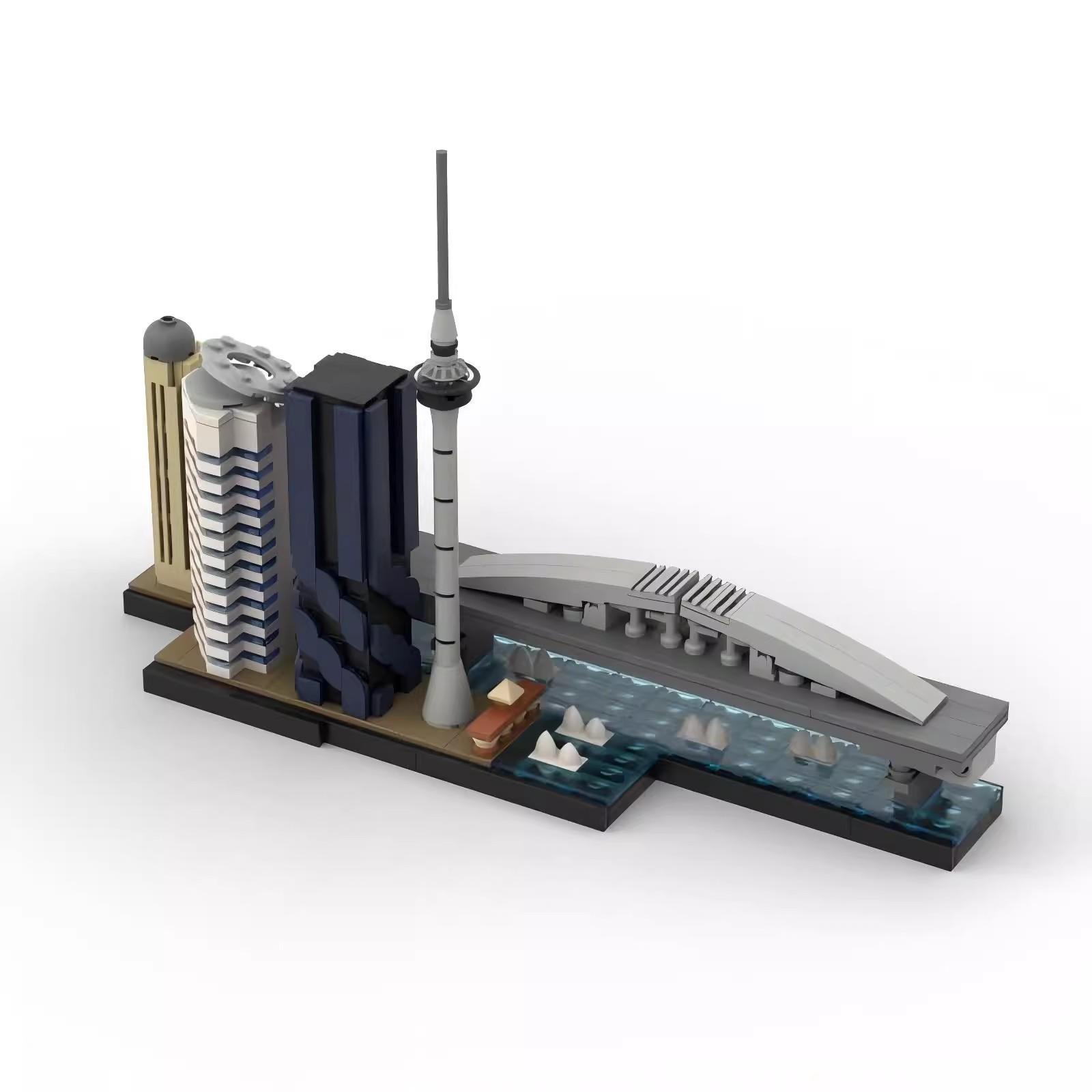 Auckland Skyline Architecture Street View Series Compatible Assembling Educational Children S Toys Ornament Gifts