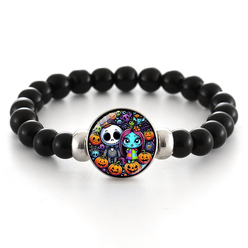 New Christmas Night Anime Snap Bracelet - Elastic Beaded Hand Jewelry