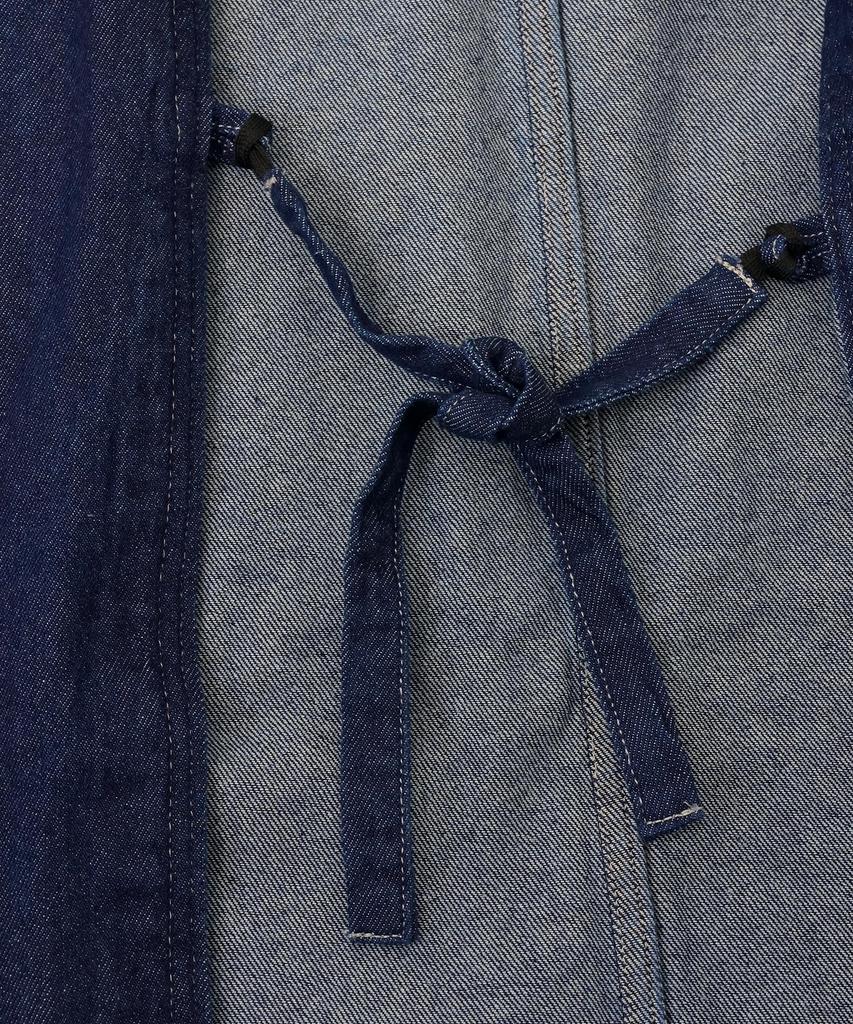 Denim Haori Japanese Solid with Pockets and Haori Outerwear Indigo [SWINGPLUS] Men's Jacket, Style, Denim, Cord, 100% Cotton, Jacket/Coat (JP,