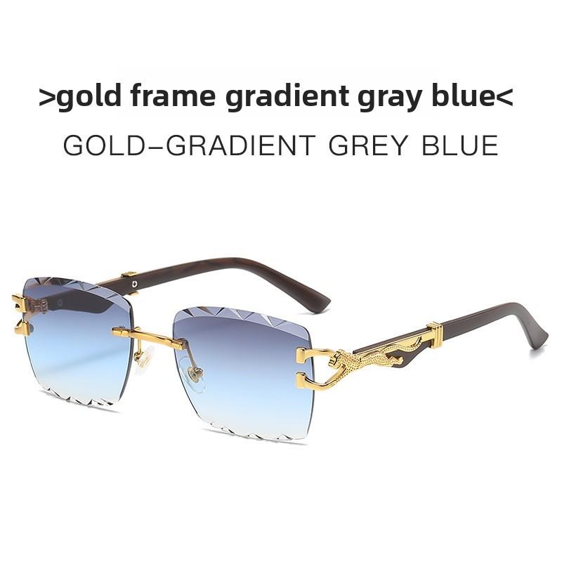 Cheetah Frame Unisex Retro Square Sunglasses With Uv400 Protection For Outdoor Travel