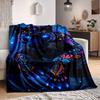 1PC Neon Panther Print Blanket, Throw For Sofa, Bed, Travel, Printing Blanket With Soft And Warm Fabric Yy250918163