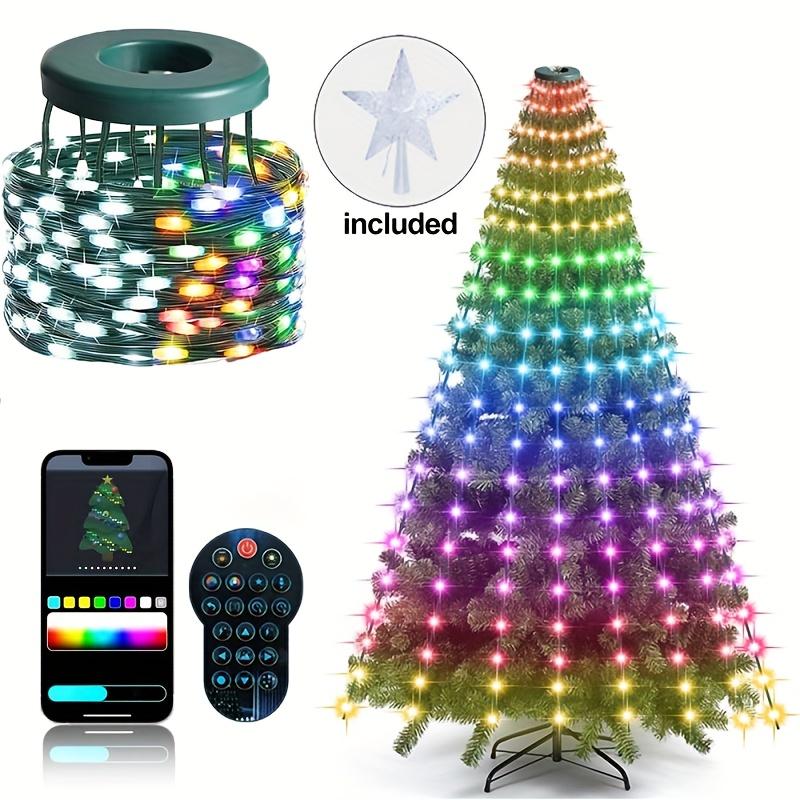 Smart WiFi APP Christmas Tree Light 400 LED Music Sync DIY Pattern App Remote Waterproof for Indoor Outdoor Christmas Decoration