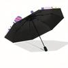 Purple Ice Cream Pochacco Automatic Opening and Closing Umbrella, Lightweight 3-Fold, With Cute Cartoon Characters, Suitable for Home, Outdoor and Dai