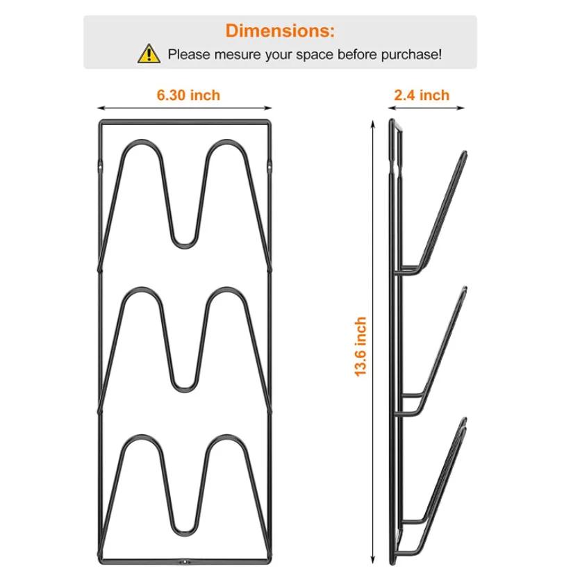 Pot Lid Rack Without Punching Wall-mounted Kitchen Storage Rack Kitchen Storage Iron Drain Storage Rack Organizer