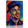 Frank Sinatra Colorful Portrait D Texture Printed Poster Custom Vintage Metal Tin Plate Sign for Wall Art Decoration Gaming