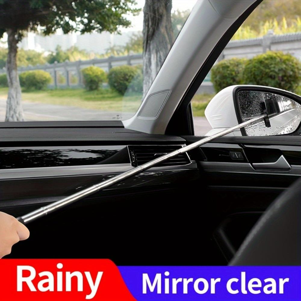 Portable Rearview Mirror Wiper Retractable Car Window Cleaning Brush With Sponge Cleaner Remover