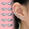 Shiny Stud Earrings for Women Girls Wing Shape Ear Studs Ear Piercing Fashion Cute Jewelry Gifts Punk Gothic Cross Decoration