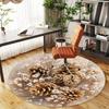 1pc pinecone flower Round Chair mat office Area Rug - Non-Slip, Floor Mat for Office, Bedroom, Ideal home decor gift c0112119