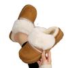 Foreign trade bag head cotton slippers women's 2025 winter new cotton shoes wear flat-bottomed thick-soled plush warm fluffy slippers