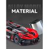 Modellino Auto Sportiva in Lega Bugatti Bolide 1/24 Diecasts & Veicoli Giocattolo Modello Auto Concettuale in Metallo Simulazione Suono Luce Regalo per Bambini
