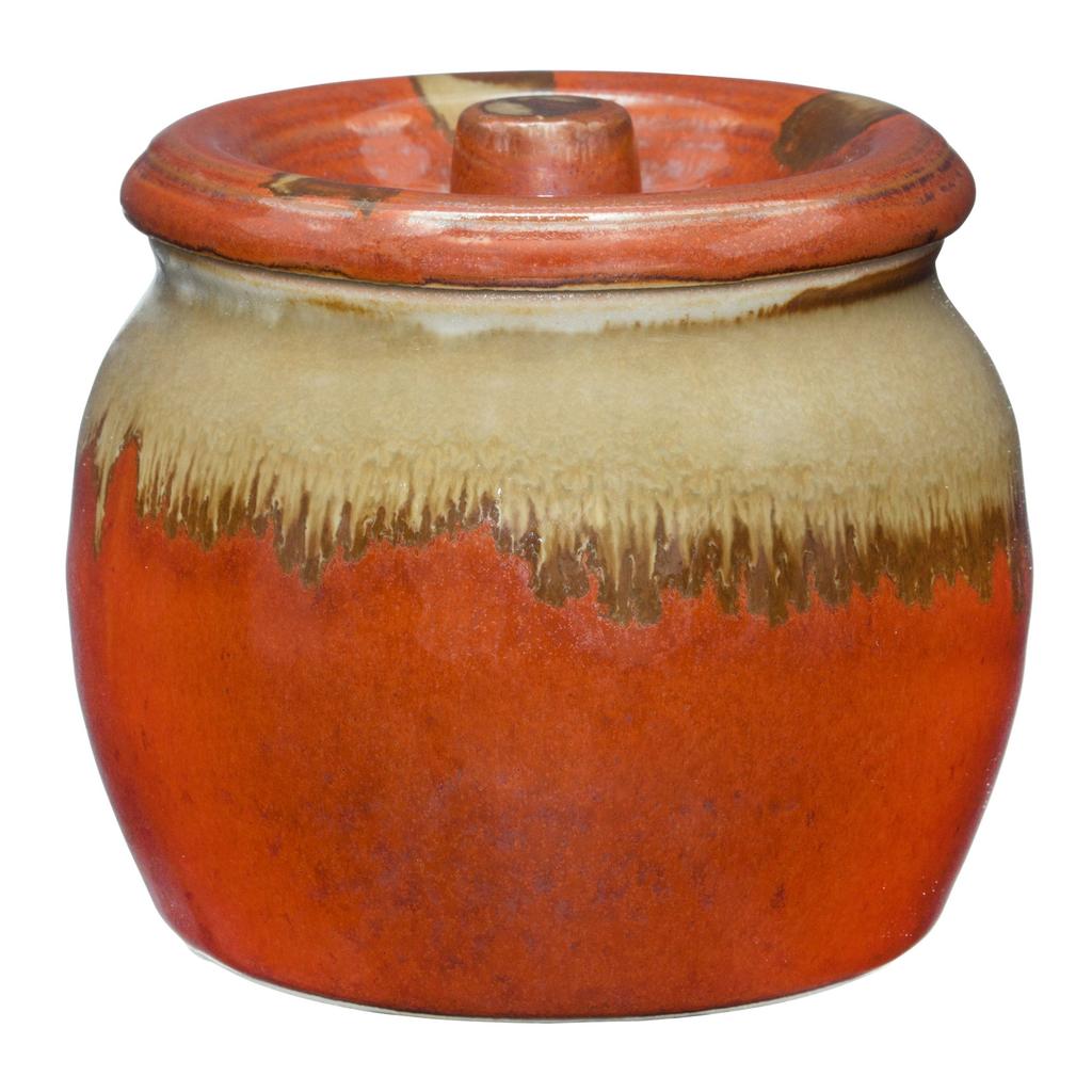 Red X Japanese Commercial White-Flowing Saucepan, 2-Go (10.5 10cm) [Tableware] [Japanese Restaurant, Inn, Tableware, Use]