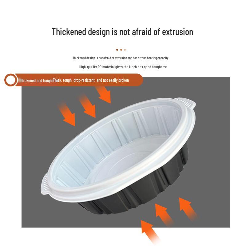Fangjiajie 1300ml rund engångsbehållare för avhämtning av mat