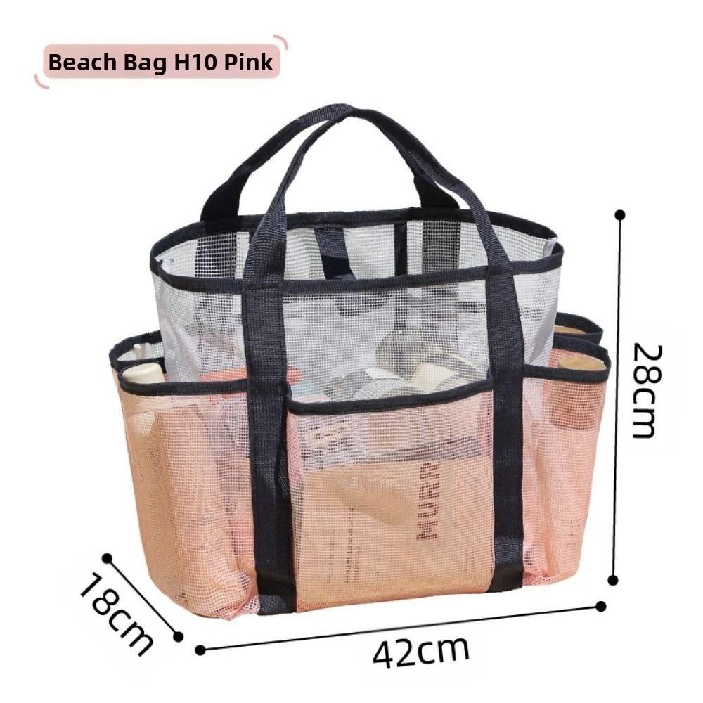 High Quality Large Capacity Mesh Bag Multistyles Protable Swimming Beach Bag Women Makeup Organizer
