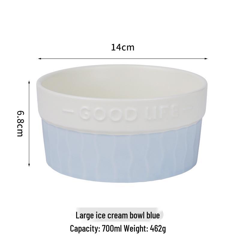 Nordic Style Ceramic Dessert & Cereal Bowl - Cute Yogurt, Fruit, Breakfast, or Steamed Egg Bowl for Home