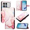 PT003 Marble Pattern Flip PU Leather Phone Case For Xiaomi Poco M8 Power 5G, Wallet Card Slot Kickstand Protective Cover