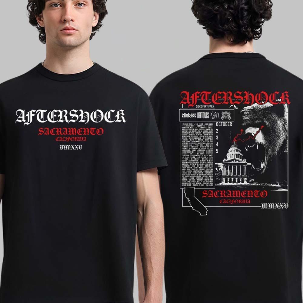 

Aftershock Festival 2025 Sacramento California Seeing Red The Bear T-Shirt 4XL