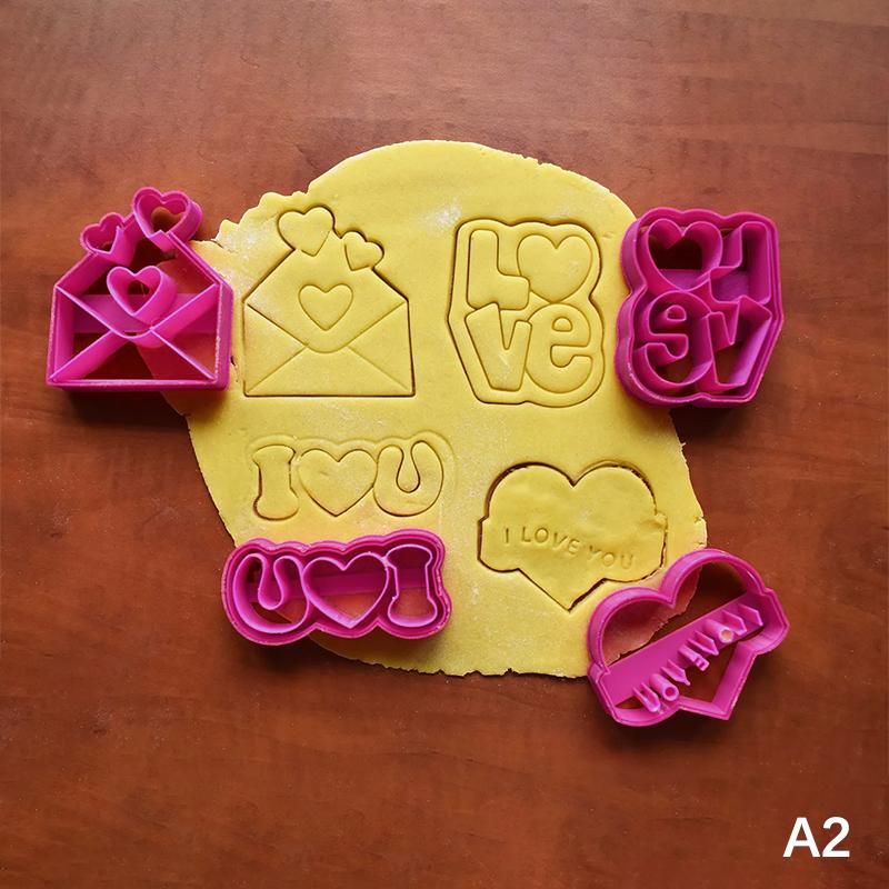 Valentinstag Ausstecher Set Liebe Umschlag Kuchen Keks Schokolade Schneiden DIY Backform Küchenhelfer Thanksgiving Geburtstag