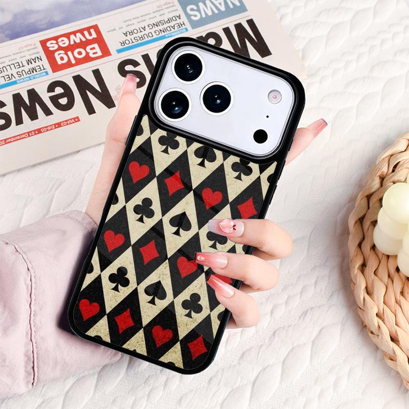 Playing Card Poker Phone Case For IPhone 17 16e 15 14 13 12 11 Pro Max Air Mini Soft Protective Cover