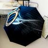 Golden Club Atletico Emblem Automatic Folding Umbrella - 8-Rib Travel Umbrella with Auto Open/Close & Portable Gifts for Holidays or Birthdays