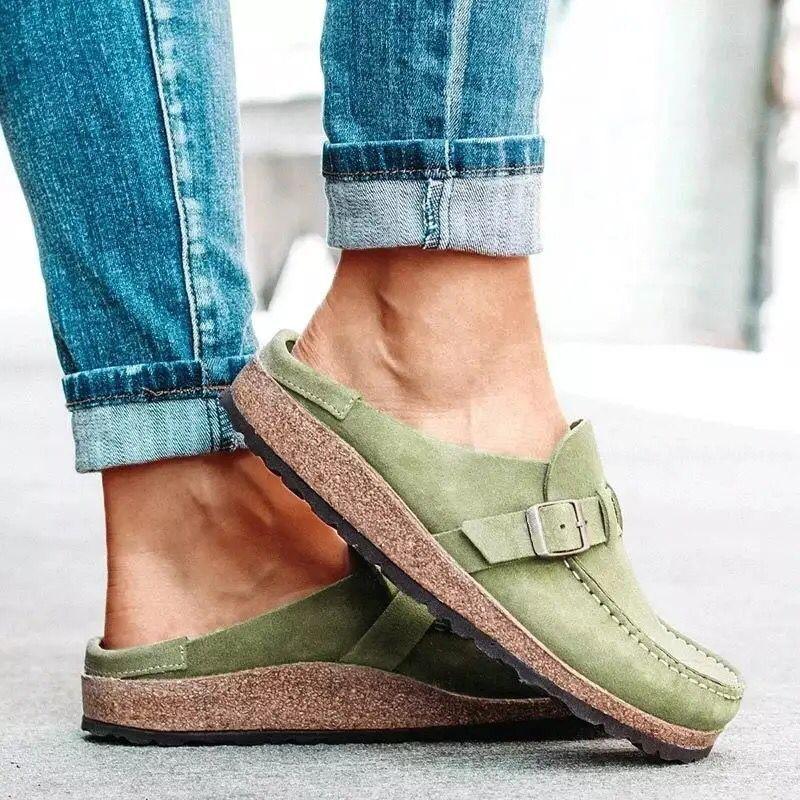 Spring and Summer Footwear Plus Size Round-headed Slippers Flat-bottomed Soft-soled Sandals Women's Shoes