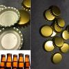 100Pcs Tampas de Garrafa Brilhantes À Prova de Vazamentos Folha de Flandres Mini Tampas de Coroa de Vinho Branco para Casa