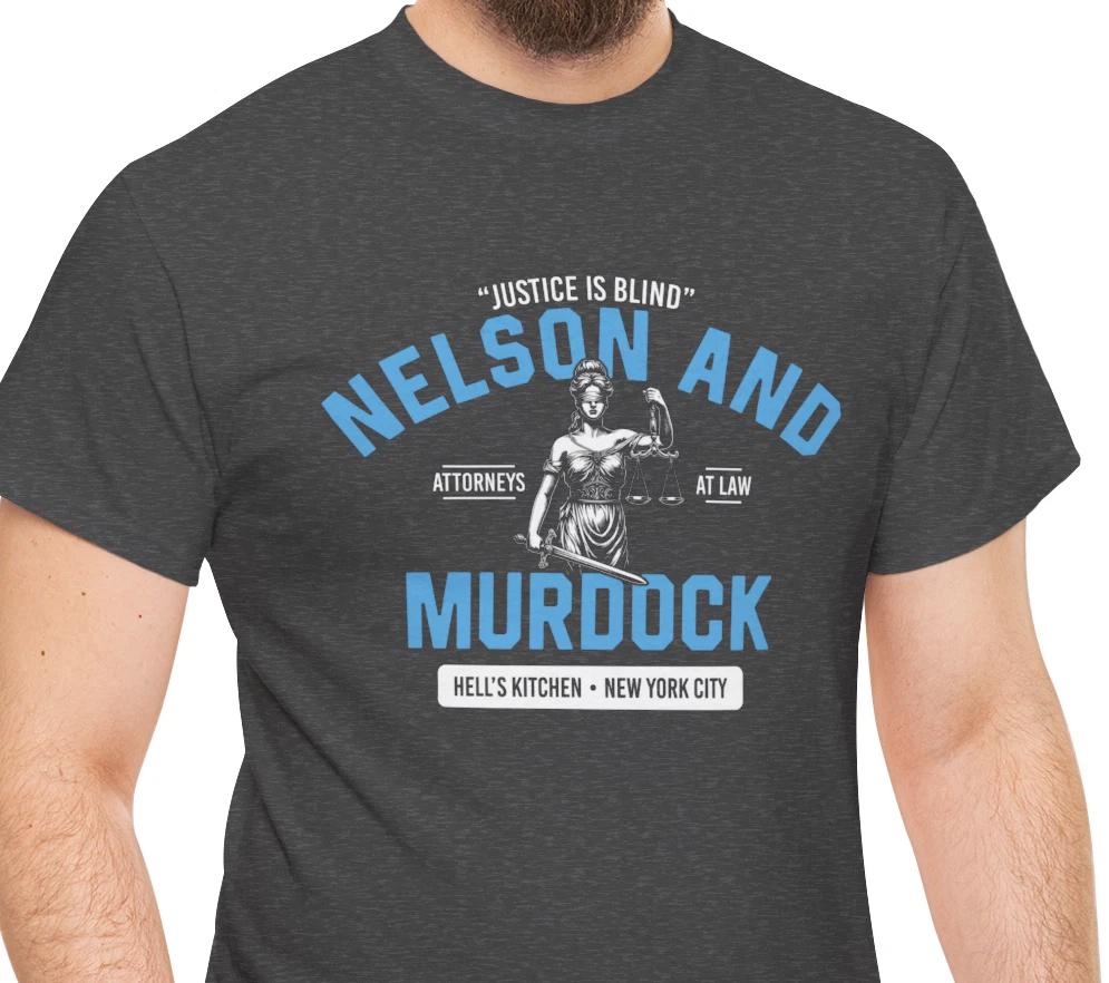 Justice Is Blind Nelson and Murdock Attorneys Distressed T shirt S