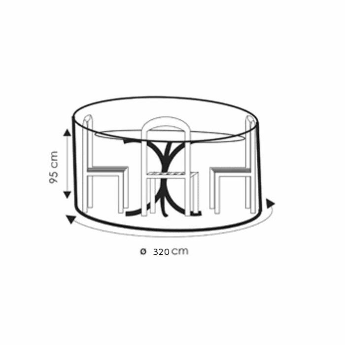 Transparent Protective Cover for Round Seat Set, Approx. 320x93