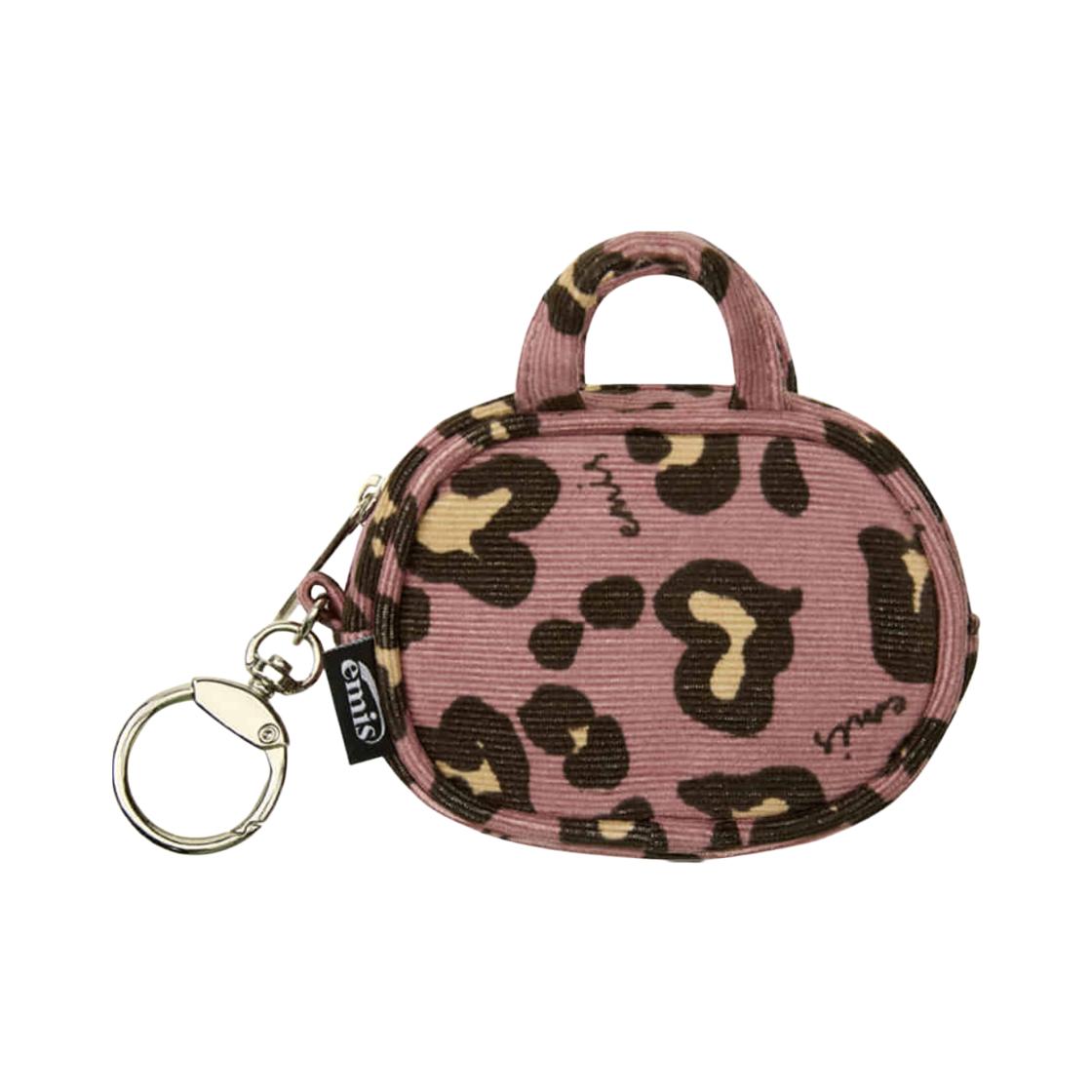 EMIS Corduroy Leopard Keyring Pink ONE SIZE