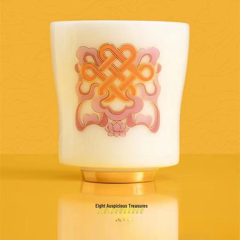 Dehua Mutton Fat Jade White Porcelain Lotus Master Teacup