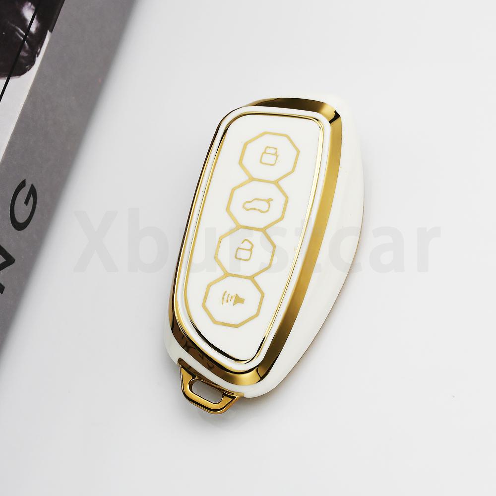 Gold Edge Tpu Keyless Car Key Case Cover For Haval Hover Jolion X Dog H2 H3 H5 H7 H8 M4 F7H H2S Xy H6 Dargo M6 H9 H6S F7 F7X