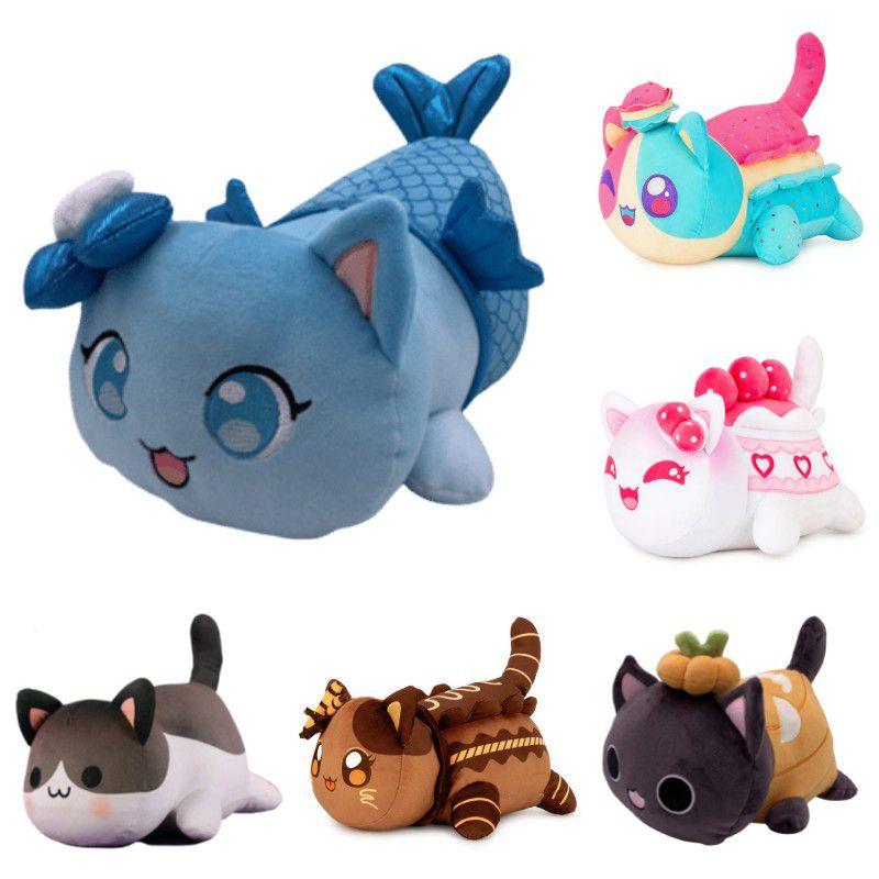Meemeow Aphmau Cat Plush Toy Stuffed Animal Doll Xmas Gift For Kids