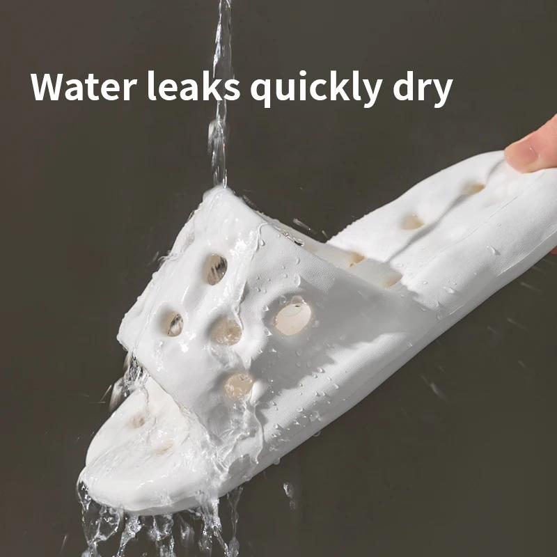 Fashion Women's Quick-dry Bathroom Slippers For Home Use Summer Couple Slippers EVA Light Soft Men's Hotel Indoor Shoes