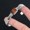 925 Sterling Silver Radiant Tiger Eye Gemstone Daughter Elegant Bangle Bracelet