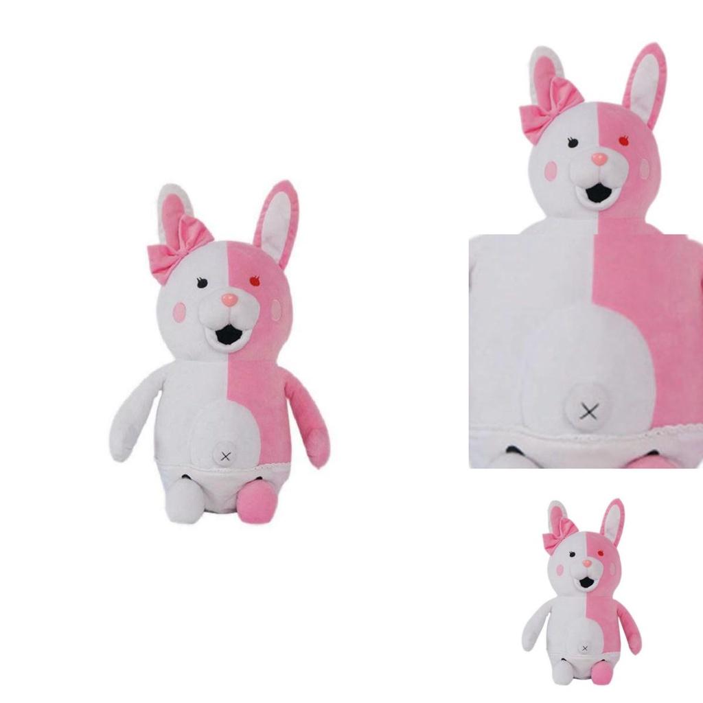 Adorable Danganronpa Monokuma Bear And Monomi Rabbit Soft Plush Stuffed Doll Toy