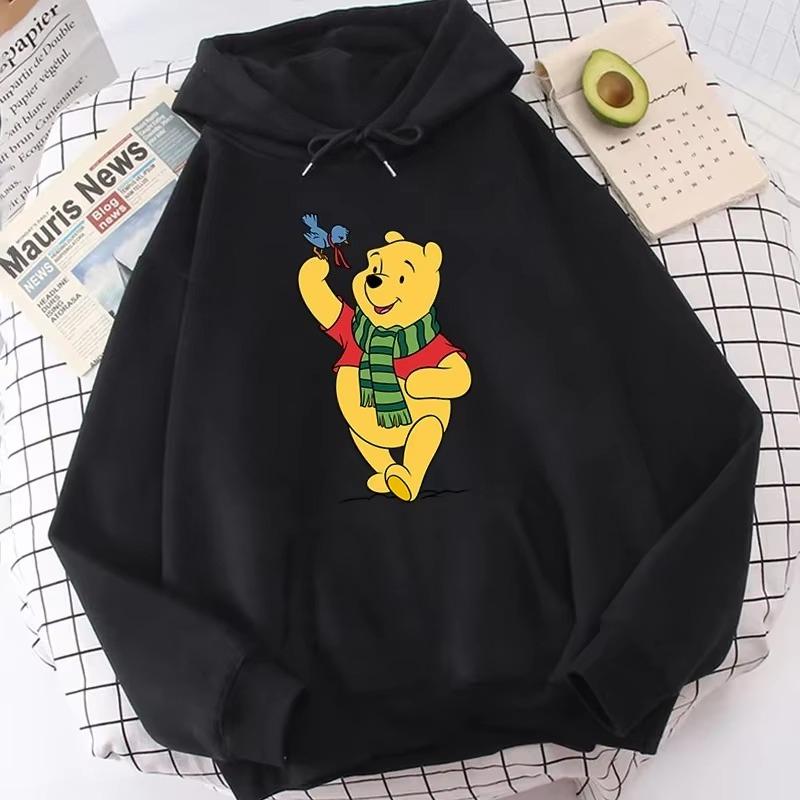 Kawaii Winnie Pooh Bear Printed Hoodie Fashion Autumn Men and Women Casual Long Sleeve Streetwear Sweater Harajuku Pullover Top