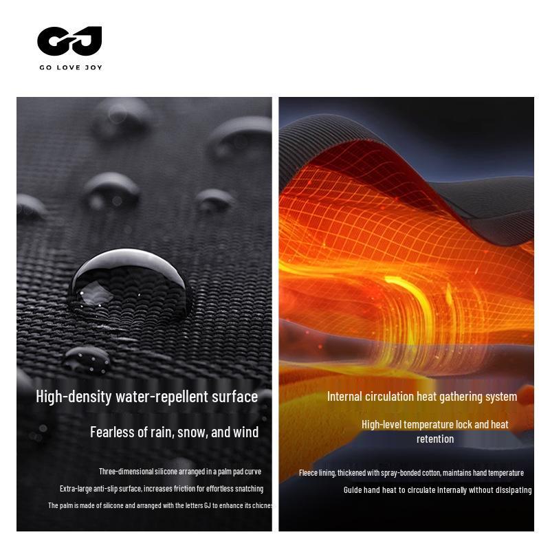 SK42 Unisex Fleece-Lined Ski Gloves: Anti-Slip, Thickened, Warm for Outdoor Sports and Motorcycle Riding