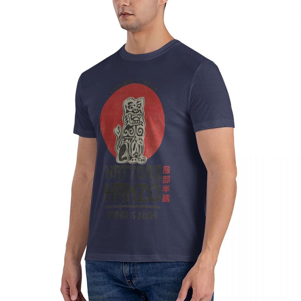 Hattori Hanzo Kill Bills Printed T-Shirt Funny Mens Short Sleeve Loose Oversized Tees