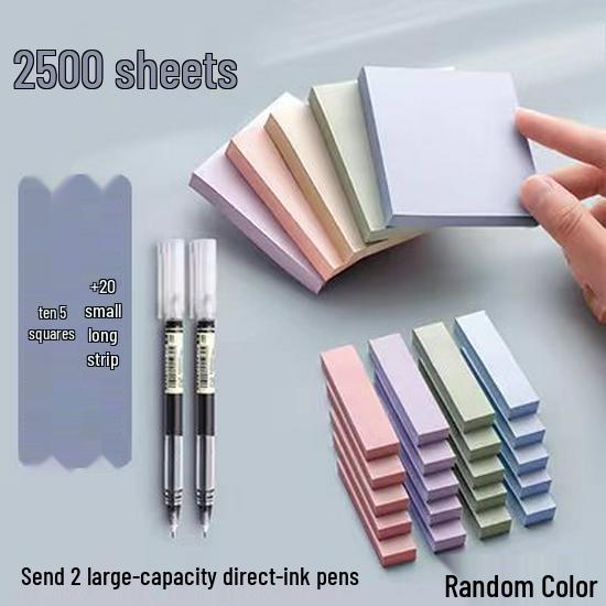 Morandi Colored Sticky Notes: Strong Adhesion, Pure Color, Large Size Student Memo Strips