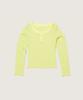 PLAC WOMEN Henley Neck Ribbed T-Shirt Light Green