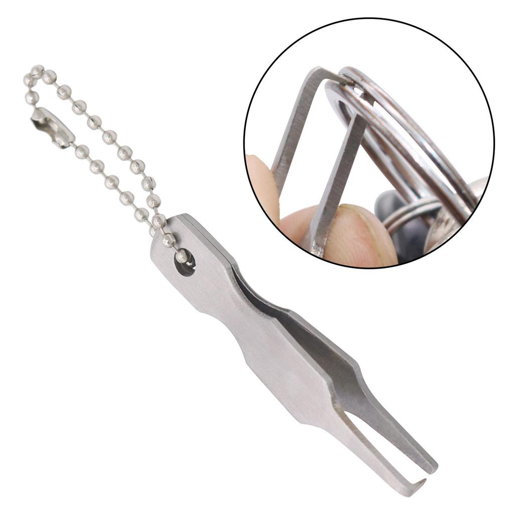 Lure Opener Hook Remover Fishing Tying Tool with Beaded Chain, Professional Multi Tool Fishing Line Cutter Nippers